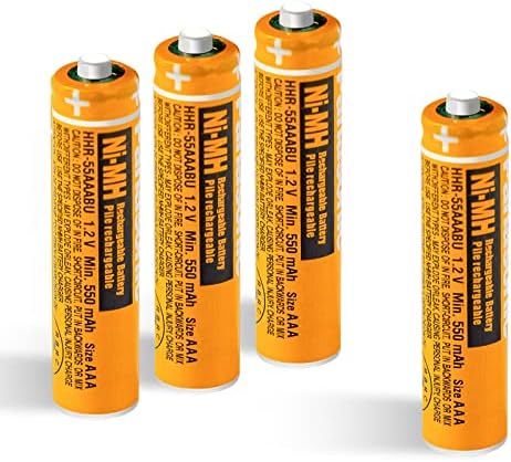 4 Комплекта акумулаторна батерия 550 mah NiMH 1.2, Разменени батерия HHR-55AAABU NI-MH за безжични телефони Pasonic