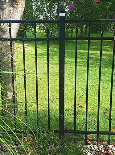 OUYANGL Слънчев led 2 x 2 инча (5 cm x 5 cm) стълб на Осп на оградата, за да Ковано Желязо и от Алуминий или градина, Слънчева светлина за оградата на Белия цвят - 4 опаковки