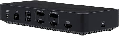 VisionTek VT7000 Универсална докинг станция USB-C с 3-кратными 4K-дисплеи, мощност 100 W – 3X USB-A, 2X USB-C за Windows Chromebook и Mac, включително М1, М1 Pro - 901468 Черен