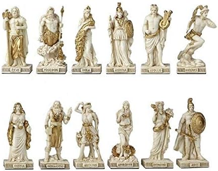 Гръцки Пантеон На Статуята На Дванадесетте Олимпийци Гръцките Богове И Богини На Зевс Аполон, Арес