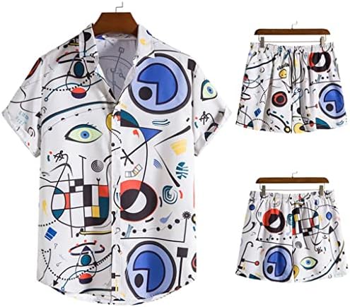 Мъжки свободна риза с забавен принтом LEIGE, Trend Случайни Плажен костюм (Цвят: A, Размер: XXL-код)
