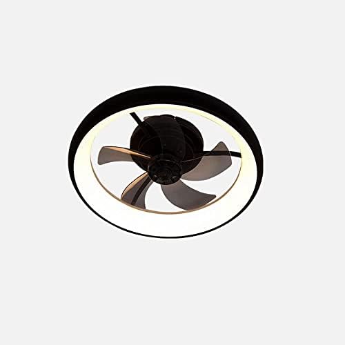 Sggainy Черно Нископрофилен, Вентилатор на Тавана с Дистанционно Управление с Лампа 6 Регулиране на скоростта на вятъра 3000-6000 Към Закрит Безлопастный Вълни Малък Индустриален Вентилатор на Тавана Led Fan Невидим