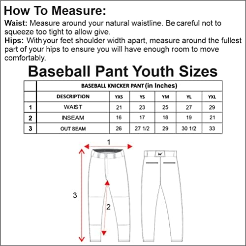 Бейзболни Панталони WEARCOG Boy ' s | Бели Младежки панталони и Бейзболни Полуприлегающего намаляване на
