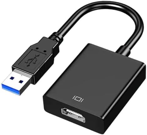 Адаптер Duomigo USB-HDMI, видео адаптер USB 3.0/2.0 HDMI за няколко монитора 1080P, Съвместима с Windows 11/10/8/7, Черен