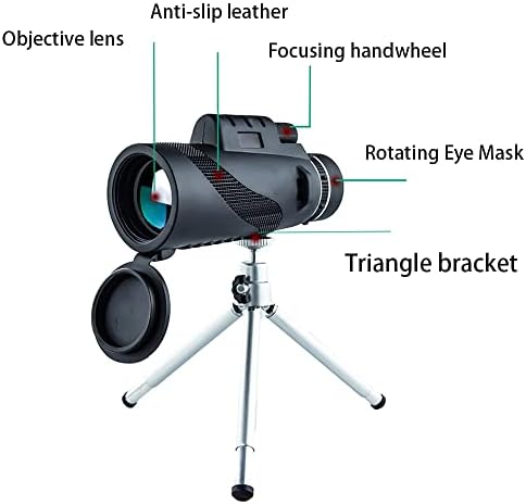 Монокуляр с висока разделителна способност (40 * 60) с монтиране на статив и смартфон, компактен двухфокусный възрастен висока мощност за гледане на разстояние, наблю