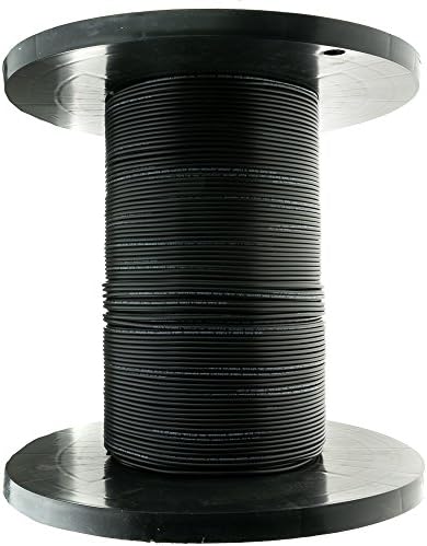 CableWholesale 6-Fiber Вътрешен / Външен Оптичен кабел, мулти-режим, 62,5 / 125 Микрона, Черен, с Номинална височина, Макара, на 1000 метра