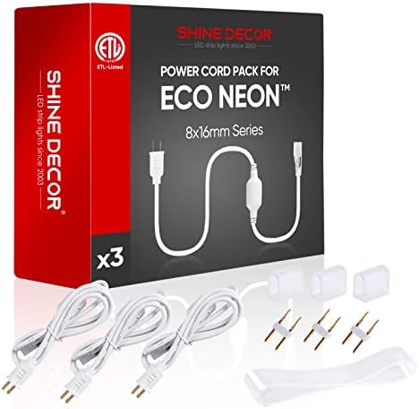 Комплект Decor Shine включва Комплект захранващия кабел с Топъл комплект неонови веревочных тела с дължина 30 м / фута 98,4