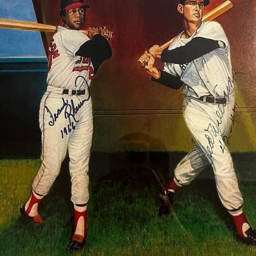 Мики Мэнтл Тед Уилямс Ястржемски Робинсън Подписа Снимка Надписи JSA - Снимки на MLB С автограф
