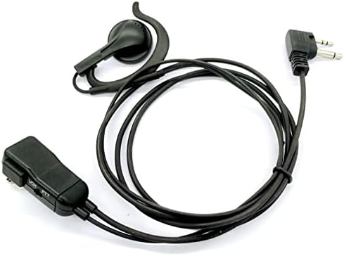 JUYODE Двустранен Радионаушник с микрофон за ПР, Г-образна форма на ухото на куката, защитни слушалки, слушалки VOX Hands Free за преносими радиостанции, които са съвместими с Midland Серия GXT1000 LXT500 GXT1050 XT14