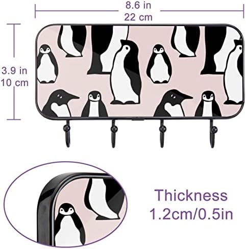 Стенен Куки GUEROTKR,Висящи на Куки, Лепкава, Куки за Окачване, Фигура на Животното Пингвин