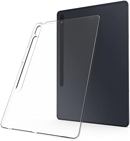 Калъф kwmobile е Съвместим с калъф Samsung Galaxy Tab S8 Plus - Мека Задна Защитна капачка от TPU за таблет - Прозрачен