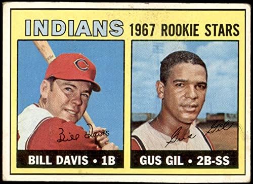 1967 Topps 253 Начинаещи индианците Бил Дейвис /Gus Гил Индианците Кливланд (Бейзболна картичка) ЧЕСТНО индианците