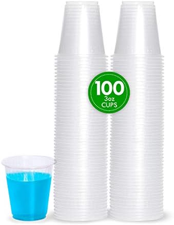 Plasticpro 3 грама за Еднократна употреба пластмасови Прозрачни Чаши за пиене средно тегло 100 грама]