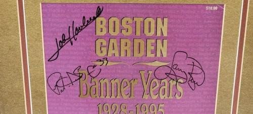 Бостън Градина С Множество Надписи И Автограф В Рамка С Принтом Птици Гавличек Юинг JSA - Изкуството на MLB с Автограф