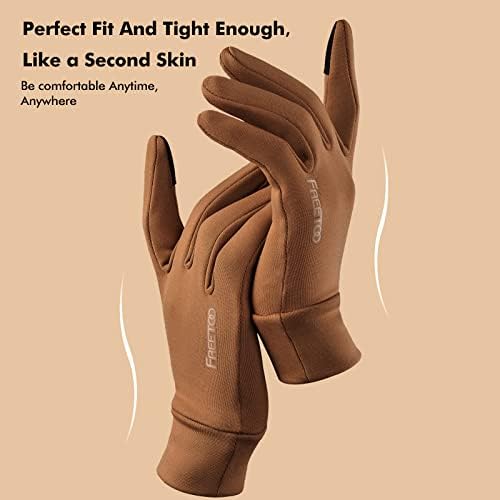 Леки ръкавици за джогинг FREETOO 2023, най-Новите Зимни Ръкавици с гъвкав сензорен екран, Втулки за мъже и Жени, Тънки Топли ръкавици за колоездене в Студено време, Спорт, 5 Размери