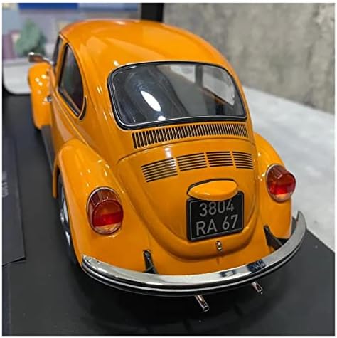 RCESSD Мащабна модел автомобил 1:18 за Volkswagen Beetle Симулация модел за леене под налягане На алуминиеви Статична Украса за събиране на автомобил (Оранжев цвят)