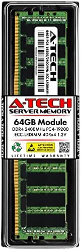 A-Tech 64 GB оперативна памет, за да Supermicro SYS-6029U-E1CR25M - DDR4 2400 Mhz PC4-19200 ECC С намалена натоварване LRDIMM 4DRx4 (4Rx4) 1.2 - Един сървър
