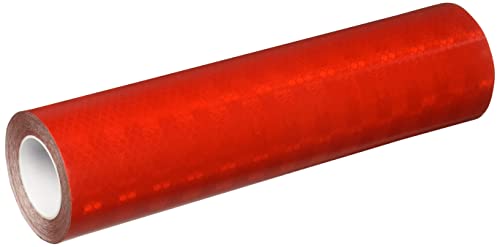 Светоотражающая лента с Микропризматическим покритие на 3M 3432 Червен цвят – е 5.67 инча X 150 фута. Ролка неметаллированной тиксо. Защитна лента