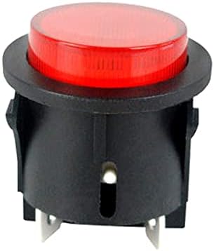 ANIFM Червен Бутон Превключвател със светлина 4 за Контакт Сензорен Прекъсвач 15A 250 В Електрически Кръг Кулисный Ключ 28 *23,2 мм PS18-16-2 1 бр.