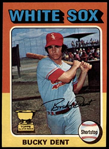1975 Topps 299 Боклук Дент Чикаго Уайт Сокс (Бейзболна картичка) EX/MT White Sox