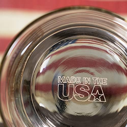 Lucksy Shot - Пинтовый чаша с 2-та поправка | Нови Старомодни чаши за вино | Подарък от американския шотландски патриотични чаши САЩ | Подаръци за мъже от старомоден чаши за вино | Подаръци за Деня на паметта - Комплект