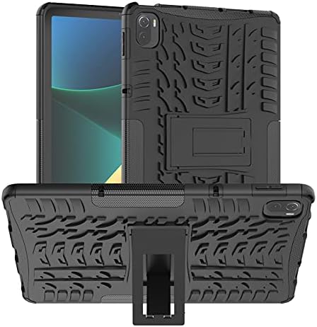 DWaybox за Xiaomi Pad 5 Case Издаден през 2021 г. с диагонал 11,0 инча, Hybrid Броня за тежки условия на работа 2 в 1 от TPU + PC, Двуслойни устойчив на удари калъф за таблет Xiaomi Pad 5 Pro 5G с поставка - Черен