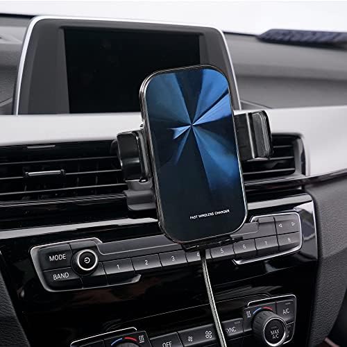 Титуляр телефон CDEFG за BMW X1, Регулируем Държач за мобилен телефон с вентиляционным дупка на BMW, Притежател на мобилен телефон на таблото за BMW X1 2017-2022, Планина за телефон за iPhone 8 iPhone X, Безжично зареждане