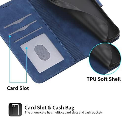 Чанта-портфейл с панти капак за телефон, съвместим с iPhone 13 Pro Max 6,7-инчов чанта-портфейл за iPhone 13 Pro Max 6,7-инчов калъф с държач за карти, пълен размер на Защитен калъф Премиум-клас от мека изкуствена кожа,