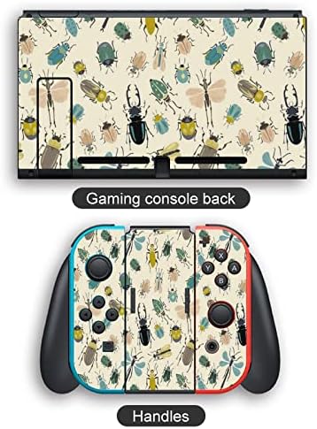 Стикер с Ключа насекоми, С Красив Дизайн Цялостна Защита на кожата за Nintendo Превключвател за Switch