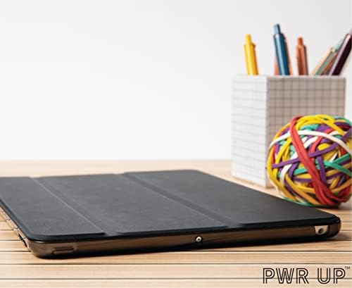 Калъф PWR UP за iPad 10.2 инча (работи с iPad 9-то поколение /8-то поколение / 7-то поколение [2021/2020/2019]), Тънък Защитен калъф-за награда в твърда обвивка с функция Smart Wake / Sleep Cover и стойката | гладкото