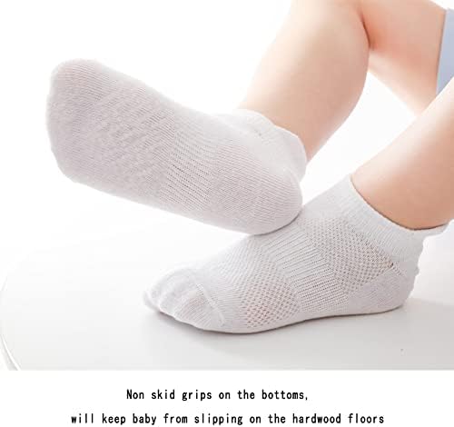 Zumou Нескользящие Чорапи за Деца No Show, Тънки Мини Чорапи на Щиколотке С Дръжки за Деца, Малки Момичета, Момчета