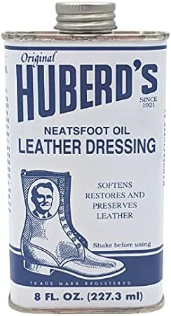 Средство за грижа за кожата Huberd с масло Neatsfoot Oil - балсам за кожа, която омекотява нова кожата и възстановява сухите и затвердевшие кожени ботуши, обувки, чанти, колани, бейзболни ръкавици, седла, система.