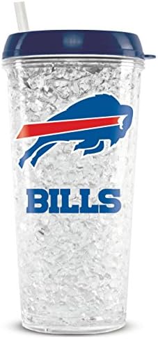 Кристална Хладилни чаша NFL Buffalo Bills на 16 унции с Капак и Соломинкой