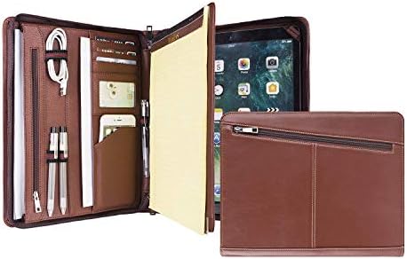 Професионален Тънък Бележник за 9,7-инчов iPad Pro или iPad Air, една Чанта-портфейл от естествена телешка кожа, Органайзер за Бележник формат А4, Бизнес чанта За носене