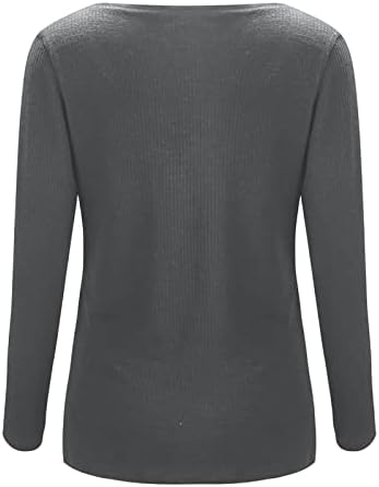 Дамски Пуловери Пролет 2023, Пухени Основни Тениски от Рубчатого Трикотаж, Модерен Случайни Пуловер, Пуловер за Леггинсов