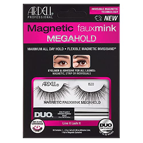Течна очна линия на миглите Ardell Magnetic Fauxmink MegaHold MegaHold 820