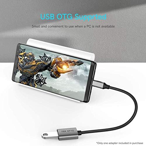 Адаптер Tek Styz USB-C USB 3.0 е обратно Съвместим с Xiaomi M2003J15SS OTG Type-C/PD мъжки USB 3.0 женски конвертор. (5 gbps)