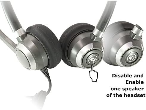 Замяна слушалки OvisLink за кол център с едно ухо / две уши, съвместими с IP телефони Polycom Allworx. Комплектът включва быстроразъемные кабели RJ9 и 2.5 мм. намаляване на шума, високо качество на звука
