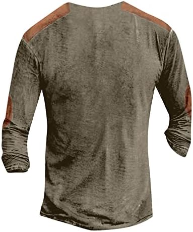 Мъжки Дрехи Обикновена Тениска С V Образно деколте Поло Летни Плажни Памучни Тениски с Дълъг Ръкав 2023