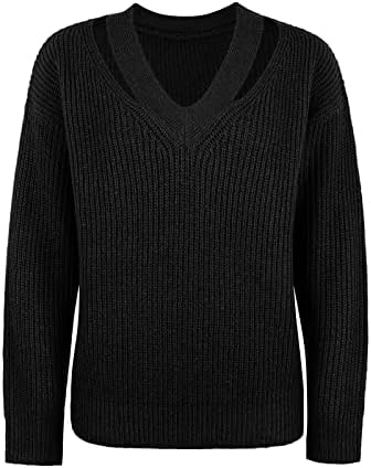 NOKMOPO / Дамски Hoody, Дамски Ежедневни Мода 2022, Вязаный Обикновен Пуловер с дълги ръкави, Топ