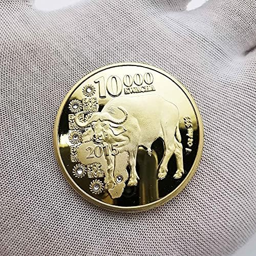 Криптовалюта Любима Монета Възпоменателна Монета Африка Замбия Diamond Бик Диво Животно Слон Са Подбрани Монета Щастливата Монета