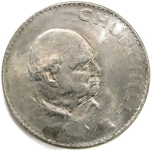 Възпоменателна монета на кралица Елизабет II на Великобритания Уинстън Чърчил 1965 г., С капак под формата на Короната В първия ден на освобождаване, Не Циркулационни