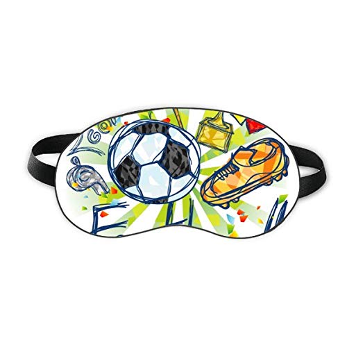 Мультяшная Футболна Серия Pattern Soccer Sleep Eye Shield Мека Нощна Превръзка На Очите Сянка На Кутията