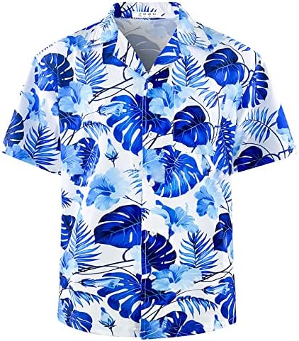 2023 Нови Хавайски Ризи за Мъже с Къс Ръкав Regular Fit Мъжки Ризи с Цветен Модел Снежна Риза с Дълъг Ръкав за Мъже