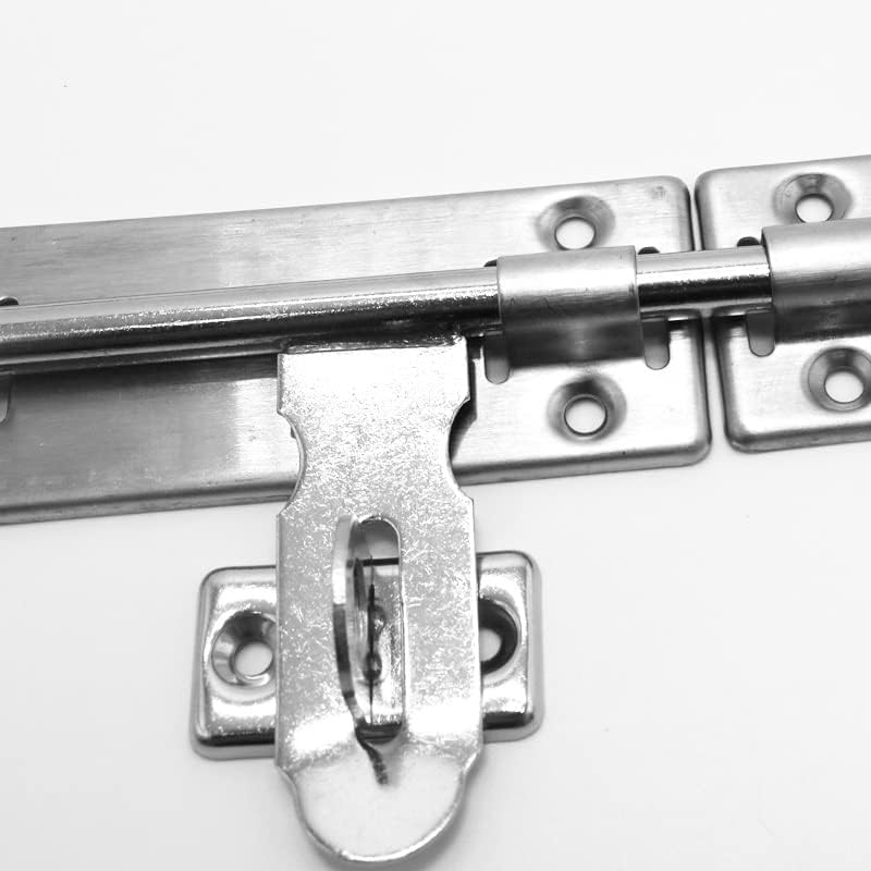 KXDFDC Фитинги от неръждаема Стомана Система за Заключване на вратите Бочкообразный Болт Затвори Заключване Закопчалка Набор от Матова Неръждаема Стомана (Размер: 4 инча)