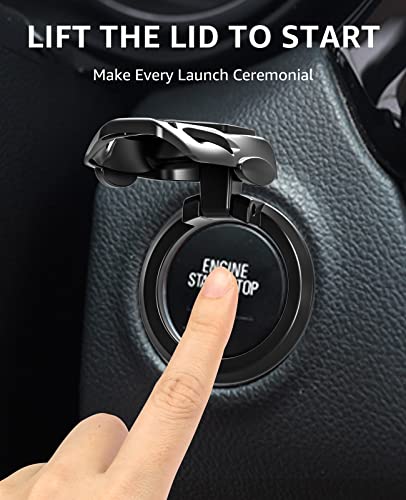 Капачката на бутона за пускане и спиране на двигателя на автомобила с главни букви Клапани на Автомобилни гуми за Ford Fusion F150 F250 F350 F450 За Запалване на Самозалепващи Капак на стартера с Един ключ с Логото