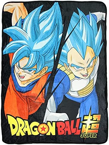 Dragon Ball Super Goku Saiyan Blue God Меко и Плюшевое Флисовое Одеяло
