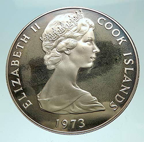 1973 неизвестен 1973 Доказателство за коронацията на ЕЛИЗАБЕТ II На ОСТРОВИТЕ Кук Монета Добра Несертифицированная