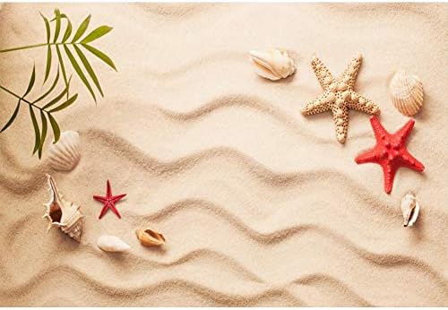 Baocicco 7x5ft Пясъчен Плаж на Фона Миди Морска звезда Фон Миди Морска звезда Фон Лятна Почивка Фон Siesta Тропически Фон честит Рожден Ден на Щанда За Фотография Студиен Видео Подпори