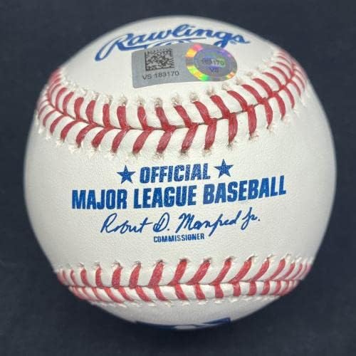 Макс Шерцер 2013 ЕЛ Сай Йънг Подписа Холограма Бейзболни Топки на MLB с Автограф